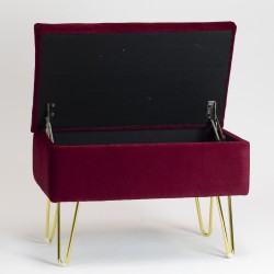 Pufa MILAN na złotych nogach – Ekskluzywne Siedzisko