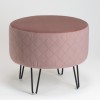 Okrągłe Siedzisko Madrid – Pufa Glamour z Przeszyciami | Velvet