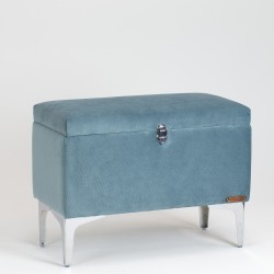 Nowoczesny Kufer OSLO Tapicerowany – Otwierana Pufa w Stylu Norweskim