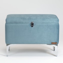 Nowoczesny Kufer OSLO Tapicerowany – Otwierana Pufa w Stylu Norweskim