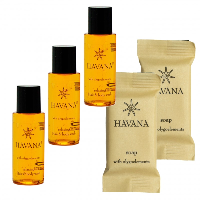 Hotel Set Havana Shampoo&Duschgel 30ml 100 Stk. Seife 15g 100 Stk.