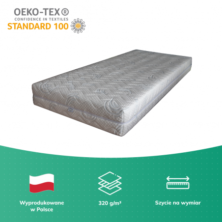 Pokrowiec na materac - tkanina Argan Oil różne wysokości