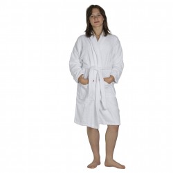 Hotel Schlafrock Morgenrock weiß S 100% Baumwolle Frotte