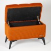 Monza, orange, Sitzhocker, Fußablage, Polstermöbel, modern, Wohnzimmer, Schlafzimmer.