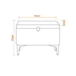 Nowoczesny Kufer OSLO Tapicerowany – Otwierana Pufa w Stylu Norweskim