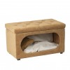 Hocker mit integriertem Hundebett und Kissen