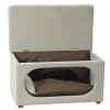 Hocker mit integriertem Hundebett und Kissen