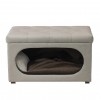 Hocker mit integriertem Hundebett und Kissen