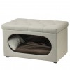 Hocker mit integriertem Hundebett und Kissen