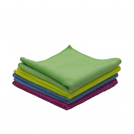 Mikrofasertuch 30x30 cm, 4-farbig sortiert