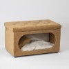 Hocker mit integriertem Hundebett und Kissen