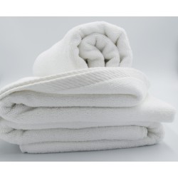 Hotel Handtuch weiß Aqua 500 g/m2 50x100cm 100% Baumwolle Frottee