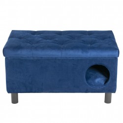 Pufa otwierana z legowiskiem, domek dla psa, królika lub kota