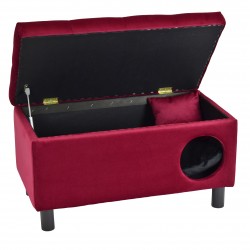 Pufa otwierana z legowiskiem, domek dla psa, królika lub kota