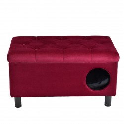 Pufa otwierana z legowiskiem, domek dla psa, królika lub kota