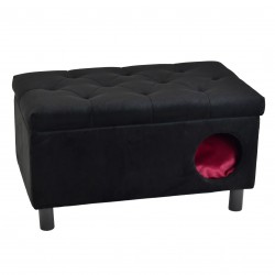 Pufa otwierana z legowiskiem, domek dla psa, królika lub kota