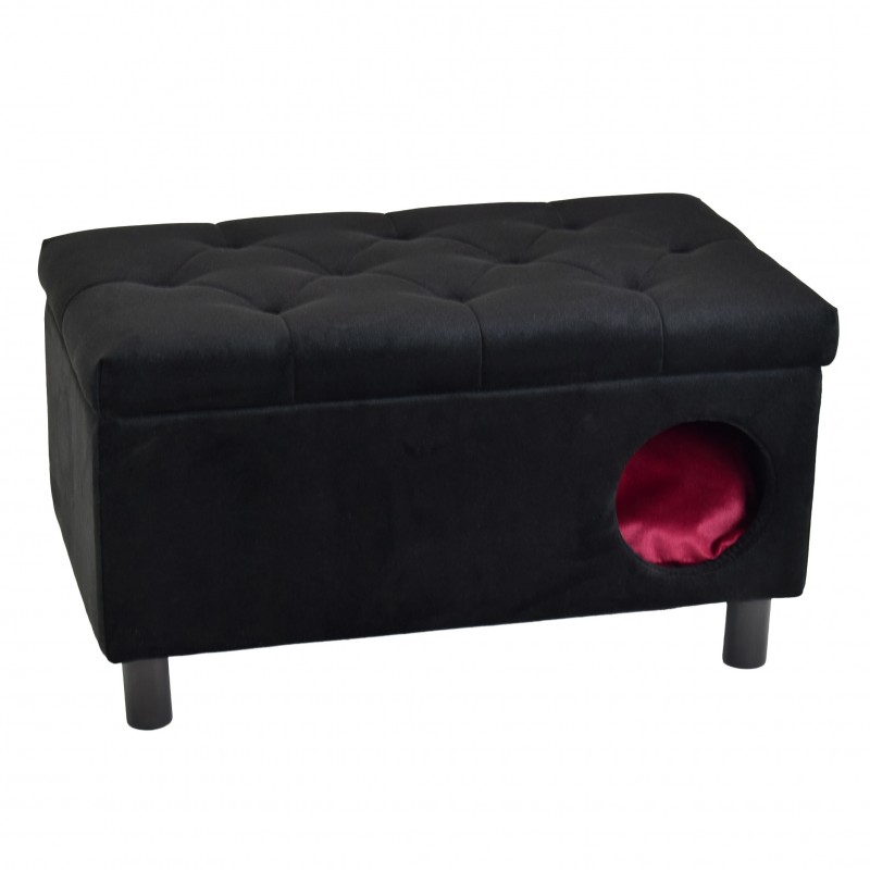 Pufa otwierana z legowiskiem, domek dla psa, królika lub kota