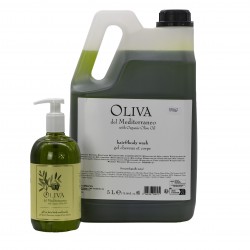 Luksusowy Żel i Szampon 2w1 OLIVA 500ml – Dozownik z Pompką | Komplet 12 sztuk