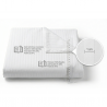 HotelLine Bettbezug 100% Baumwolle Damast 1 cm Streifen - 140x200 cm