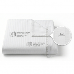 HotelLine Poszewka 100% bawełna adamaszek pasek 1cm - 50x70cm