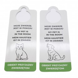 Hotel-Türschild „Haustier im Zimmer” – Pet Friendly 100stuck