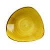 Salaterka trójkątna ręcznie zdobiona Churchill STONECAST MUSTARD SEED YELLOW