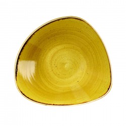 Salaterka trójkątna 18,5 cm ręcznie zdobiona Churchill STONECAST MUSTARD SEED YELLOW