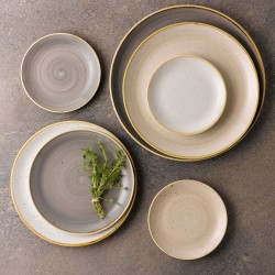 Talerz porcelanowy płaski 16,5 cm Evolve STONECAST BARLEY WHITE