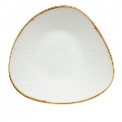 Talerz porcelanowy trójkątny 31 cm Evolve STONECAST BARLEY WHITE