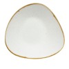 Talerz porcelanowy trójkątny 31 cm Evolve STONECAST BARLEY WHITE