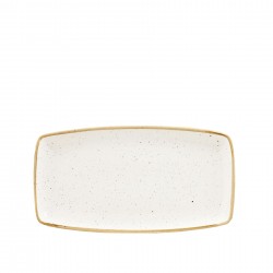 Talerz porcelanowy trójkątny 15 cm Evolve STONECAST BARLEY WHITE