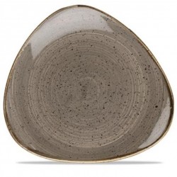 Talerz trójkątny średnica 31cm  porcelana Churchill Stonecast Peppercorn Grey