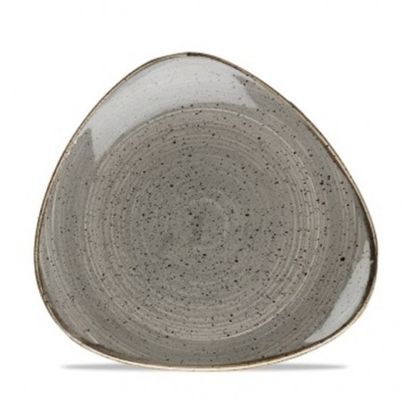 Talerz trójkątny średnica 31cm  porcelana Churchill Stonecast Peppercorn Grey