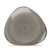 Talerz trójkątny średnica 31cm  porcelana Churchill Stonecast Peppercorn Grey