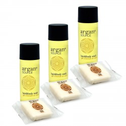 Zestaw kosmetyków dla hoteli Argan szampon-żel 30ml 100szt +