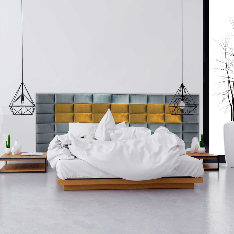 Wandpolster Leder Weiß 50x30 cm Wandkissen Polster Kopfteil Bett
