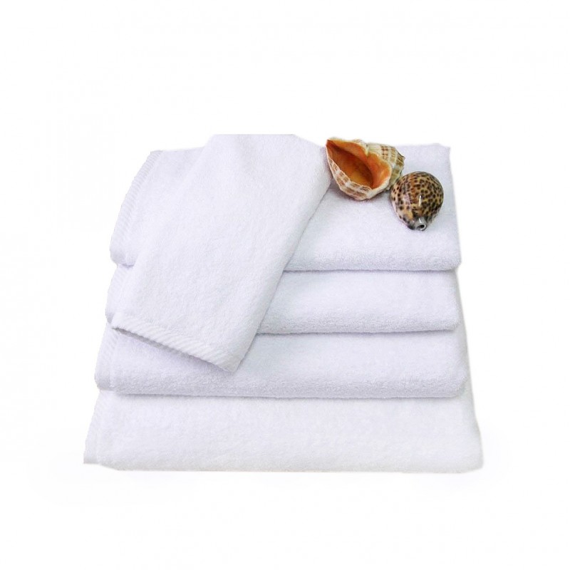 Białe ręczniki hotelowe 50x100cm Rimini 100% bawełna 500 g/m2