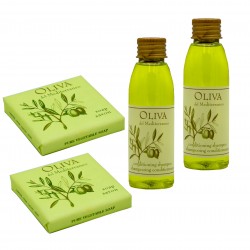 Hotel Set Oliva Shampoo 30ml 100 Stk. und Seife 20g 100 Stk. mit Olivenöl