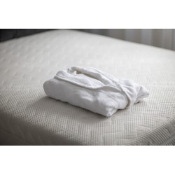 Hotel Schlafrock weiß Tokio 100% Baumwolle Waffel Muster